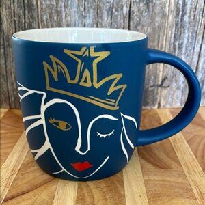 Starbucks 2016 Anniversary Edition Blue Gold Ceramic Collectible Mug